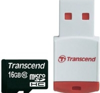 Карта памяти Transcend microSDHC 16 GB Class 10 с RDP3 кардридером