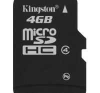 Карта памяти Kingston microSDHC 4 GB Class 4 без адаптера