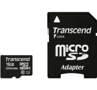 Карта памяти Transcend microSDHC 16GB Class 10 UHS-I UltimateX600 c адаптером