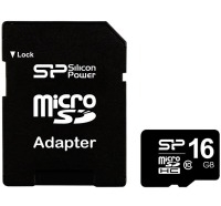 Карта памяти Silicon Power microSDHC 16 GB Class 10 + адаптер