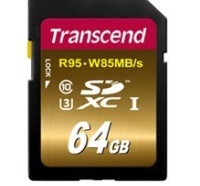 Карта памяти Transcend SDXC 64 GB UHS-I Ultimate U3 (R95