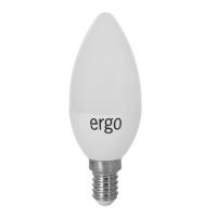 Светодиодная лампа Ergo Standard C37 E14 4W 220V теплый белый 3000K (LSTC37E144AWFN) Светодиодная лампа Ergo Standard C37 E14 4W 220V теплый белый 3000K